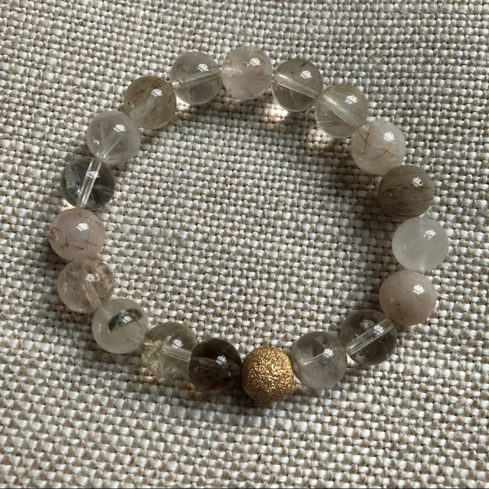 Sisco Berluti Bracelet Grey Stone Beads Stackable